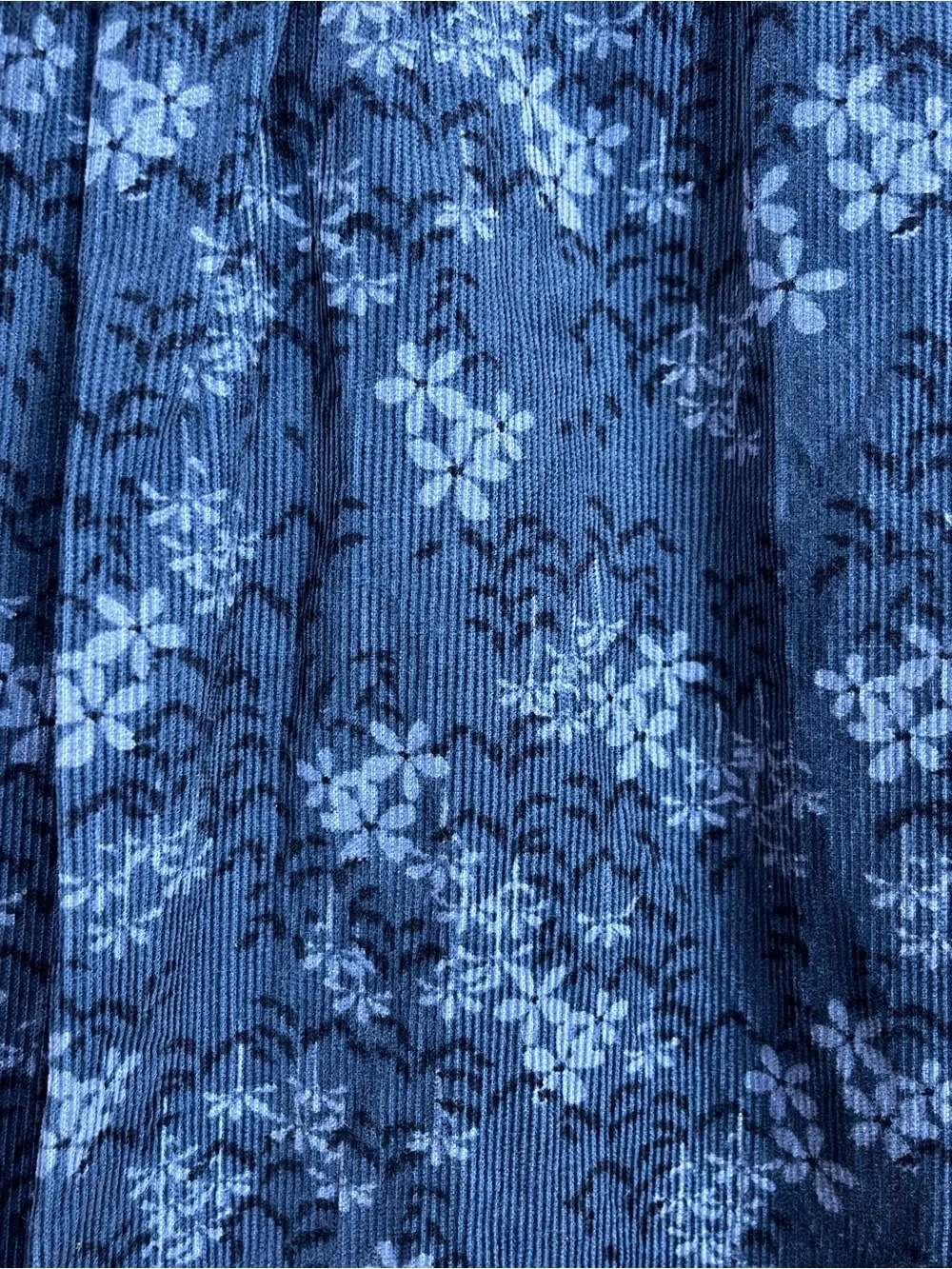 Spanish Gocco Girls long sleeve corduroy dress Blue Floral Girls Size 7-8